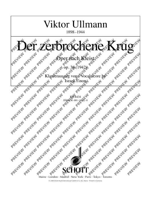 Der zerbrochene Krug - Piano Reduction