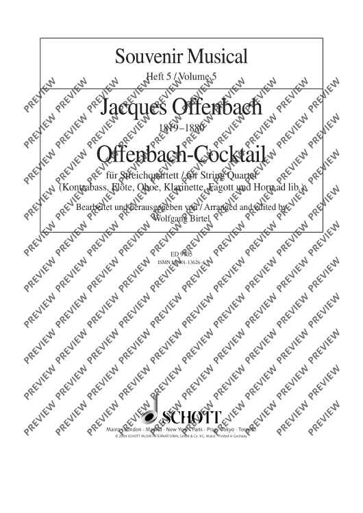 Offenbach-Cocktail - Score and Parts