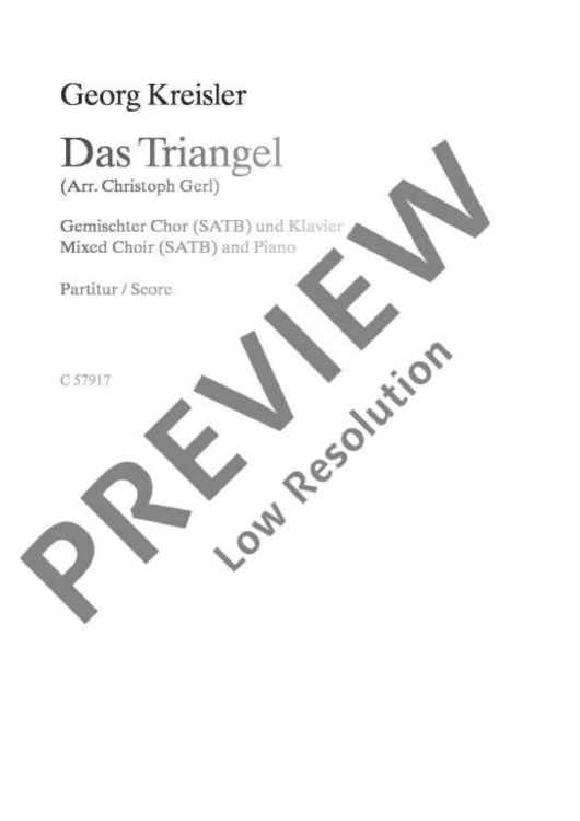 Das Triangel - Choral Score