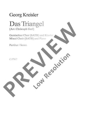 Das Triangel - Choral Score