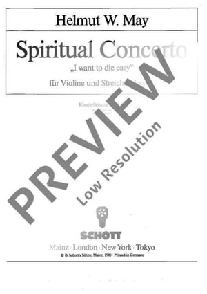 Spiritual Concerto - Piano Score and Solo Part