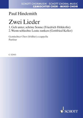 Zwei Lieder - Choral Score