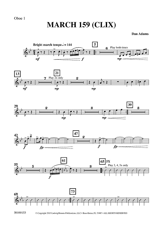 March 159 (CLIX) - Oboe 1