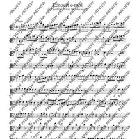 Concerto E minor in E minor - Set of Parts