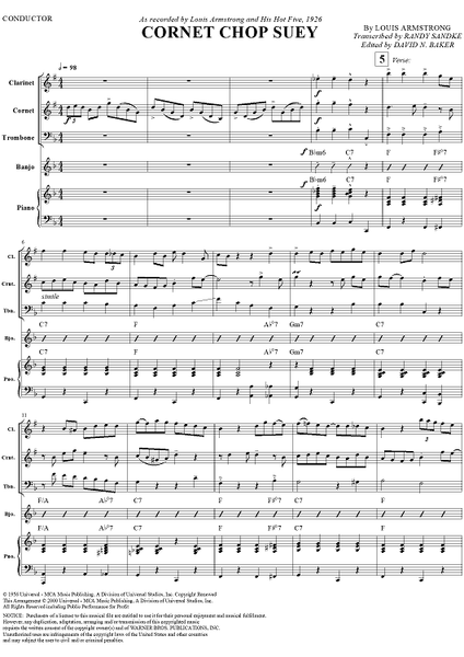 Cornet Chop Suey - Conductor's Score