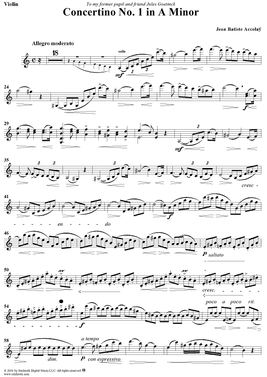 Concertino No. 1 in A Minor - Violin