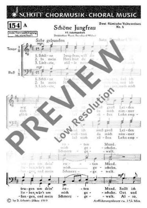Zwei flämische Volksweisen - Choral Score