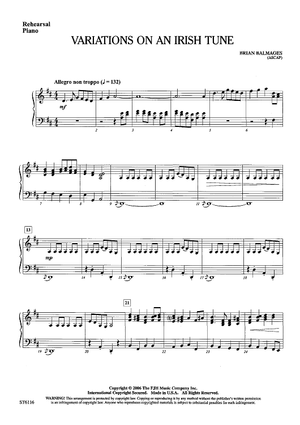 Variations on an Irish Tune - Rehearsal Piano