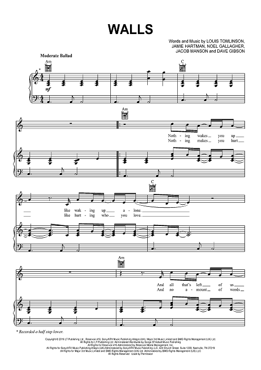 Walls Medley - Louis Tomlinson  Pentatonix Style (A Cappella) [Sheet Music]  - piano tutorial