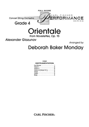 Orientale - from Novelettes, Op. 15 - Score