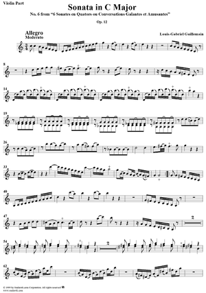 Sonata No. 6 in C Major - Violin