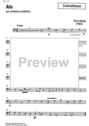 Aria - Double Bass