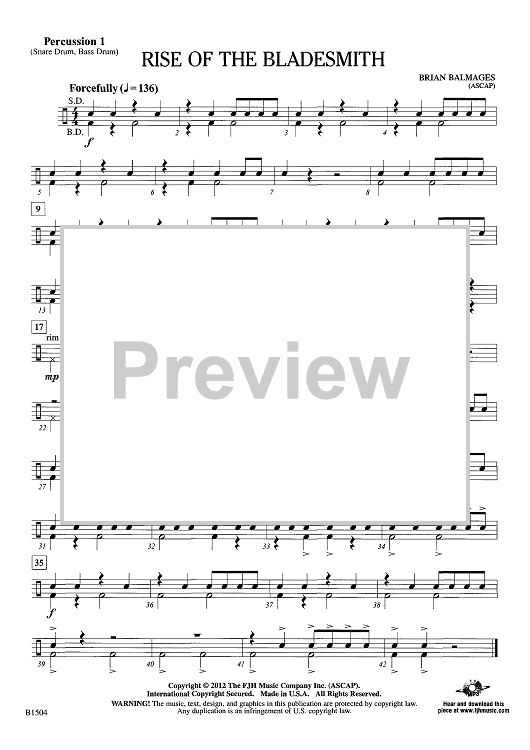 Rise of the Bladesmith - Percussion 1