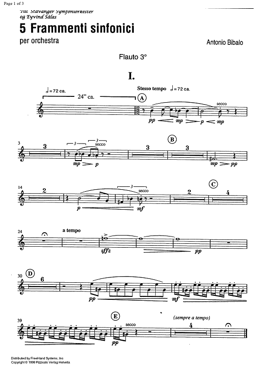 5 Frammenti sinfonici - Flute 3