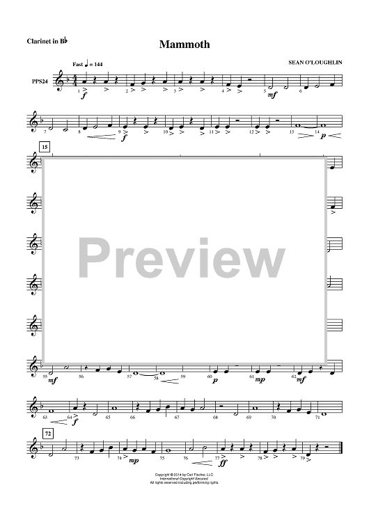 Mammoth - Clarinet in Bb