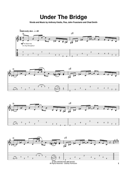 John Frusciante - Chords and Tabs