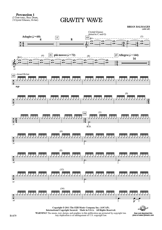 Gravity Wave - Percussion 1