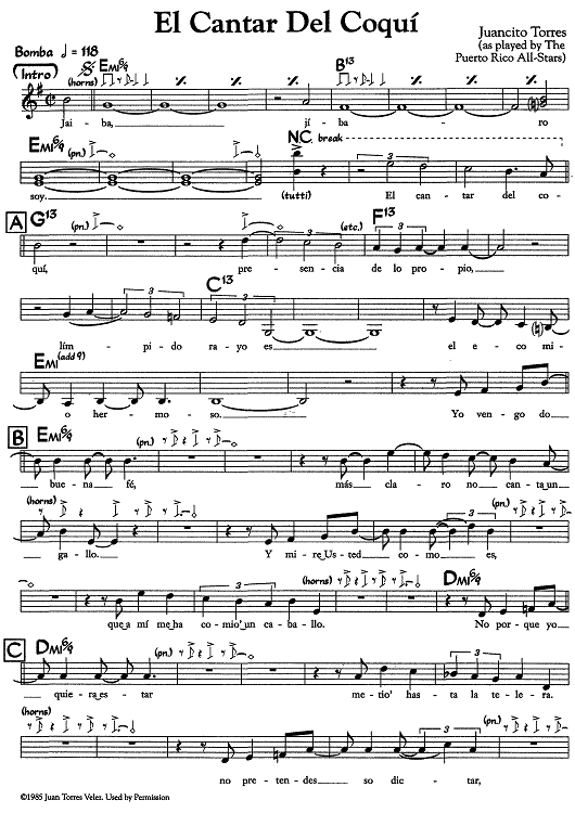 El Cantar Del Coquí - C Instruments