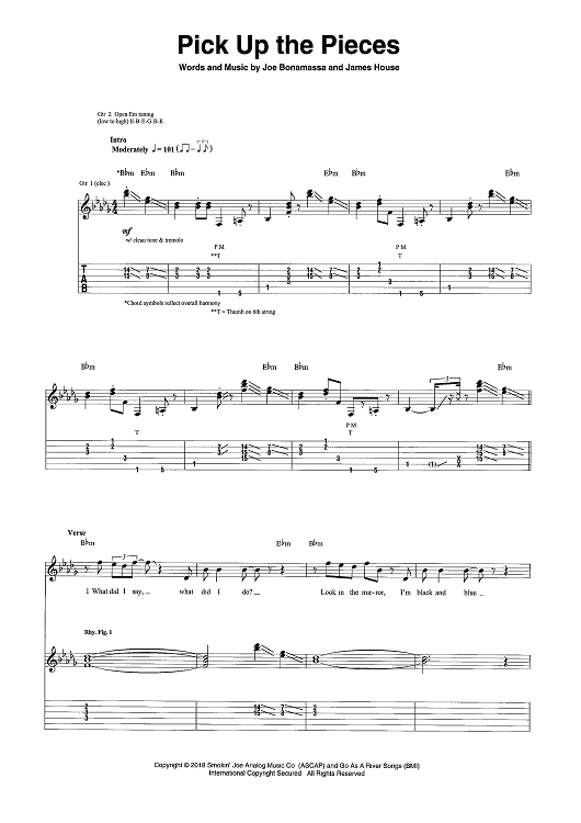 Pieces Sheet Music | Sum 41 | Guitar Tab