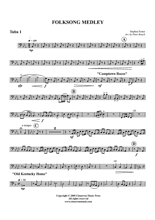 Folksong Medley - Tuba 1