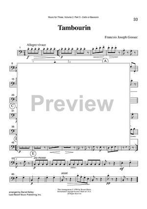 Tambourin - Part 3 Cello or Bassoon