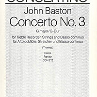 Concerto No. 3 G Major - Score