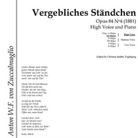 Vergebliches Ständchen Op.84 No. 4