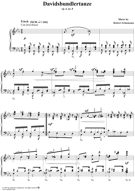 Davidsbündlertänze, Op. 6, No. 08 (2nd Edition, 1850)