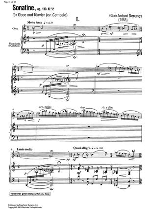 Sonatine Op.113 No. 2 - Score