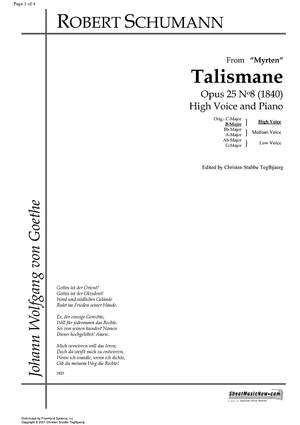 Talismane Op.25 No. 8