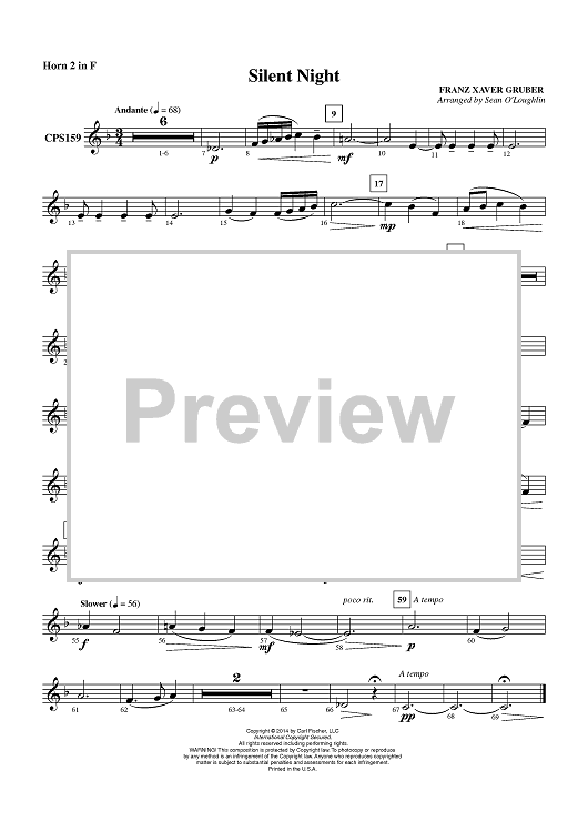 Silent Night - Horn 2 in F