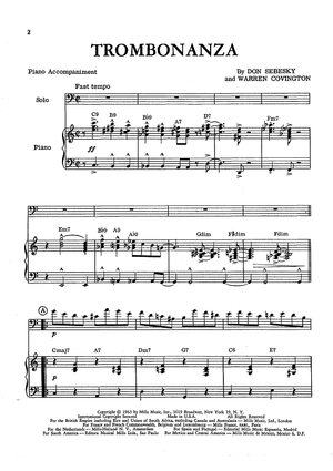 Trombonanza - Piano Accompaniment