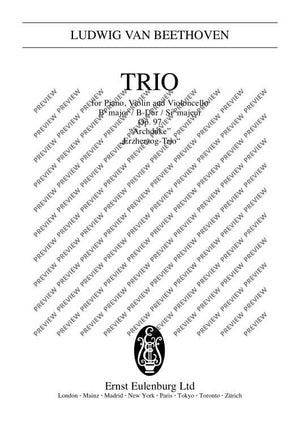 Piano Trio No. 7 Bb major in B flat major - Full Score