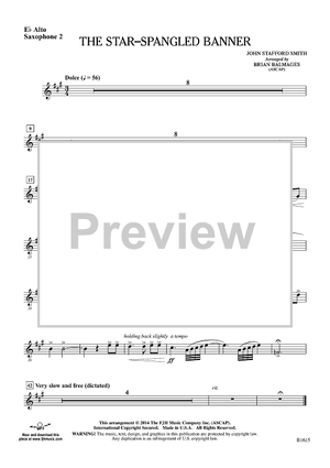 The Star-Spangled Banner - Eb Alto Sax 2