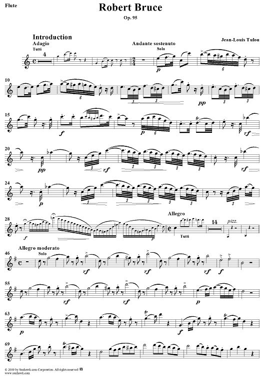 Robert Bruce (Fantasy for Flute and Piano), Op. 95 - Flute