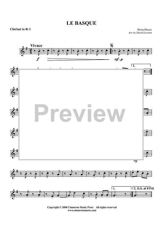 Le Basque - Clarinet 1 in Bb