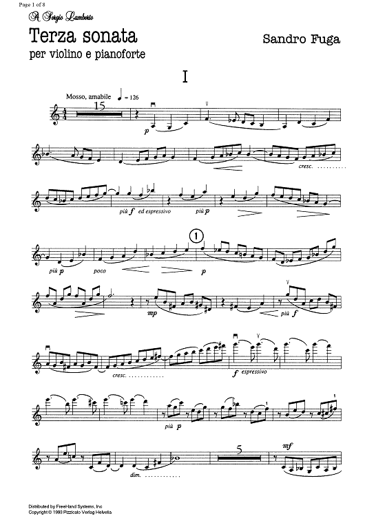 Terza sonata - Violin