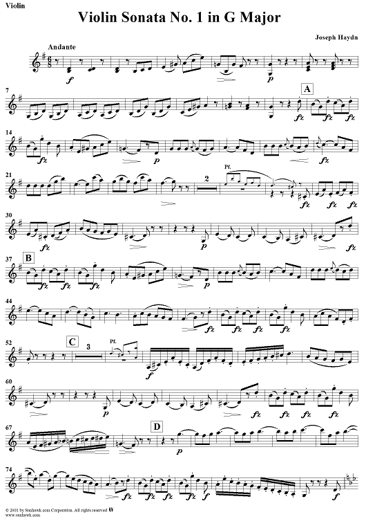 Violin Sonata No. 1 - Violin