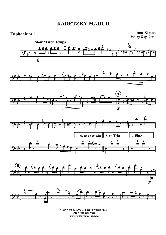 Radetzky March - Euphonium 1 BC/TC