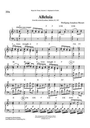 Alleluia - from the motet Exsultate, Jubilate, K. 165 - Keyboard or Guitar