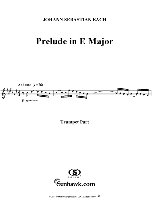 Prelude in E Major - Trumpet