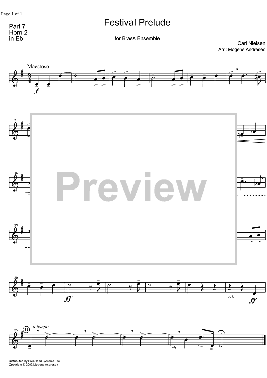 Festival Prelude - Horn in E-flat 2