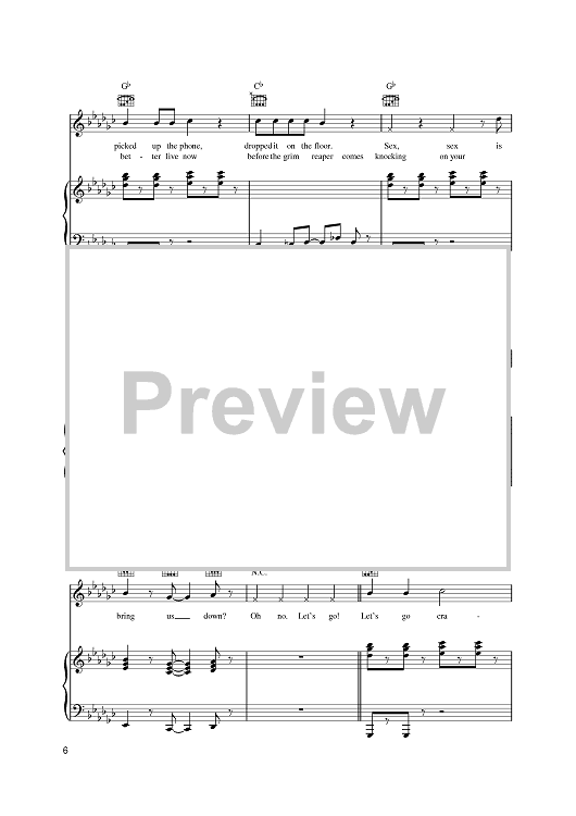 Let's Go Crazy Sheet Music, Prince