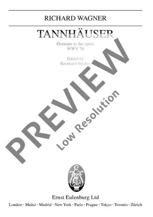 Tannhäuser - Full Score