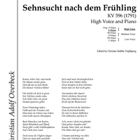 Sehnsucht nach dem Frühling KV596