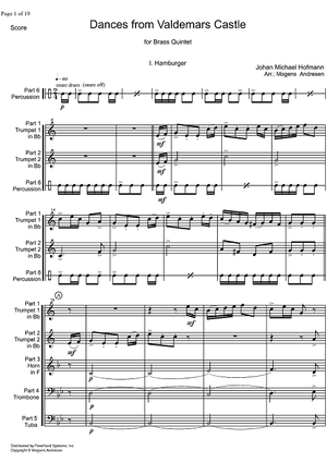 Dances from Valdemars Castle - Score