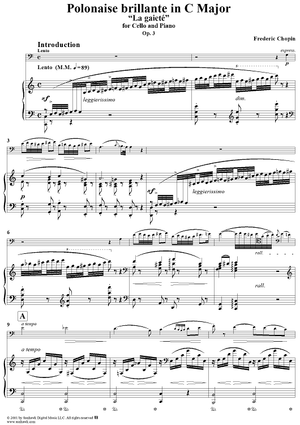 Introduction/Polonaise, Op. 3 - Piano Score