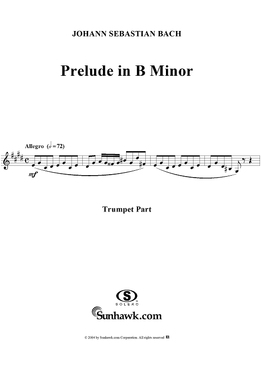 Prelude in B Minor - Trumpet