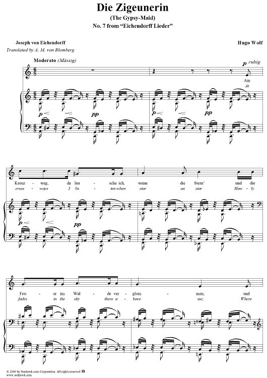 Die Zigeunerin, No. 7 from "Eichendorff Lieder"