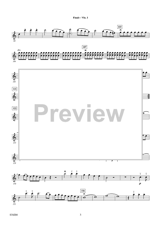 Finale From Symphony No 41 “jupiter” Violin 1 Sheet Music For Orchestra Sheet Music Now